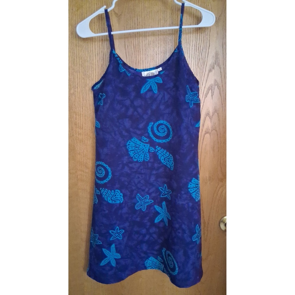Peppermint Bay Women's Size S Batik Tropical Hawaiian Dress Cruise Beachy Beach
